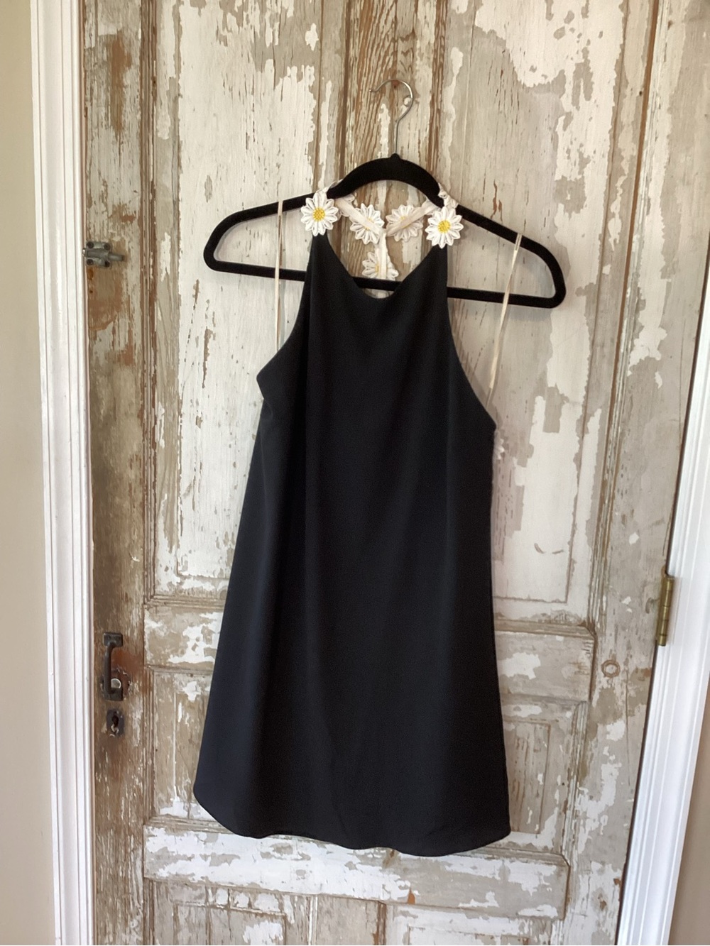 Judith March Black Daisy Short Dress Women's Size Small